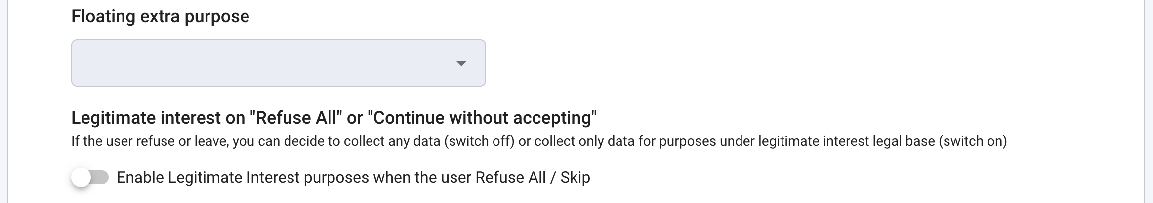 Add notice Advanced settings