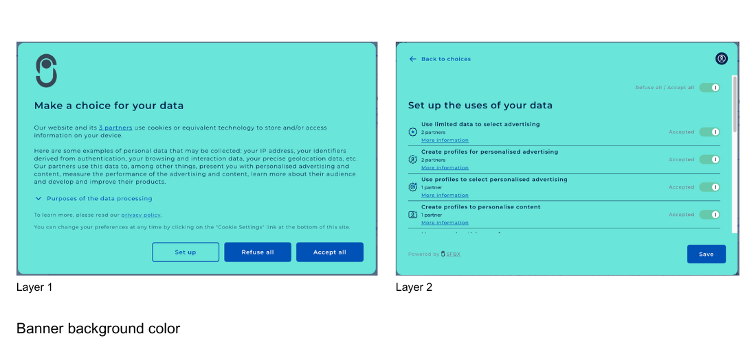 Edition header and background color