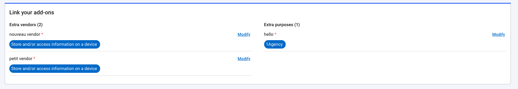 Create source Link your add-ons