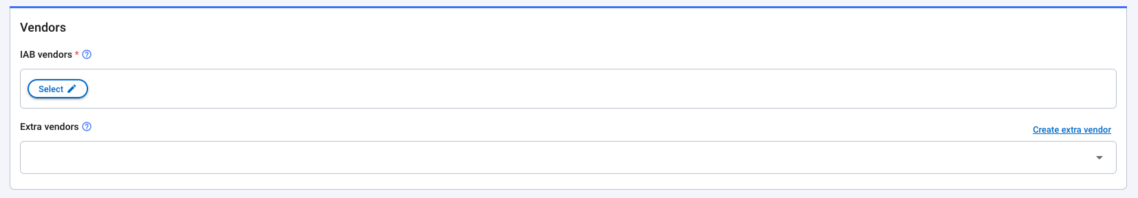 Create source vendors