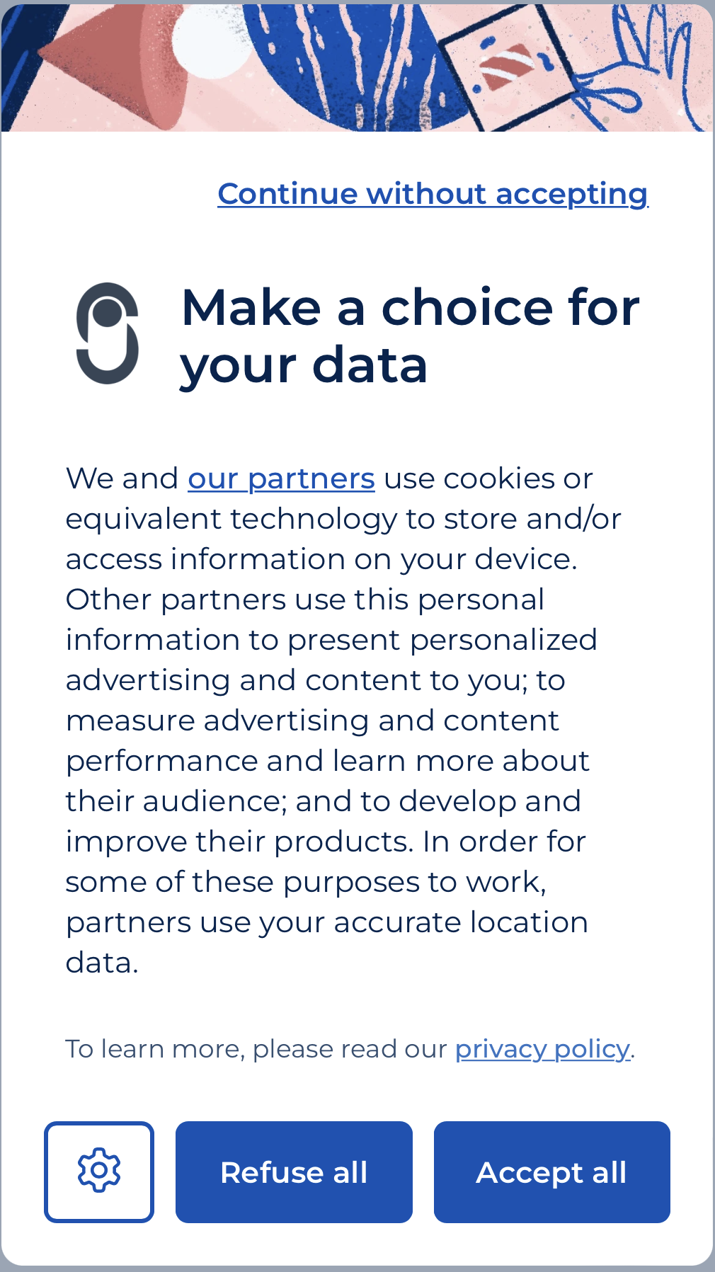 mobile notice classic template introduction page