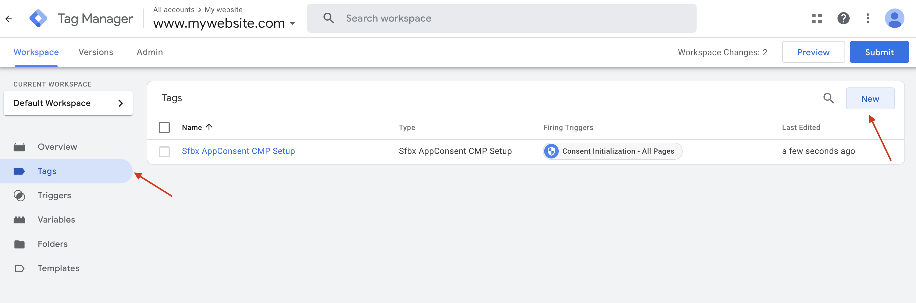 Google Tag Manager extra vendor new tag