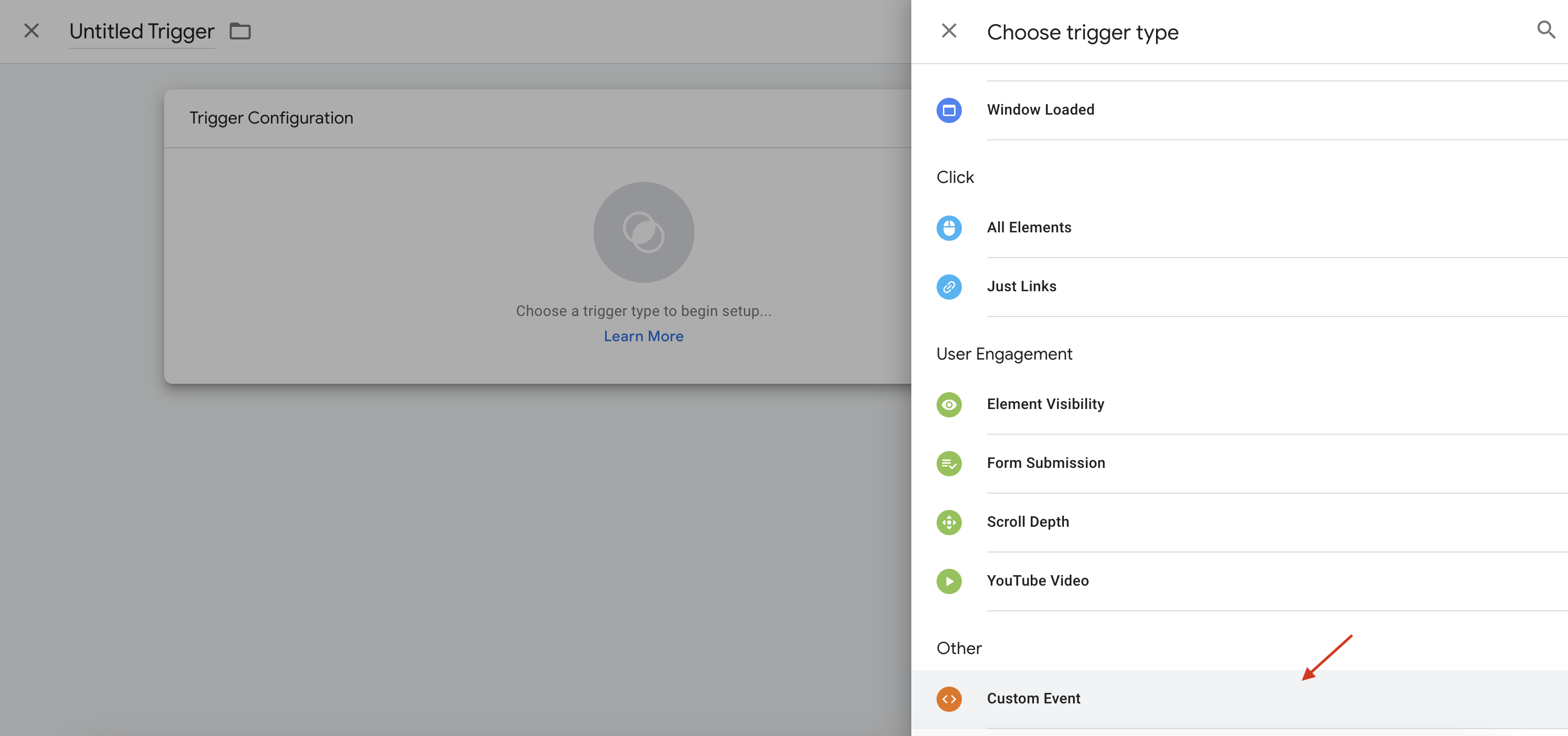 Google Tag Manager create custom event