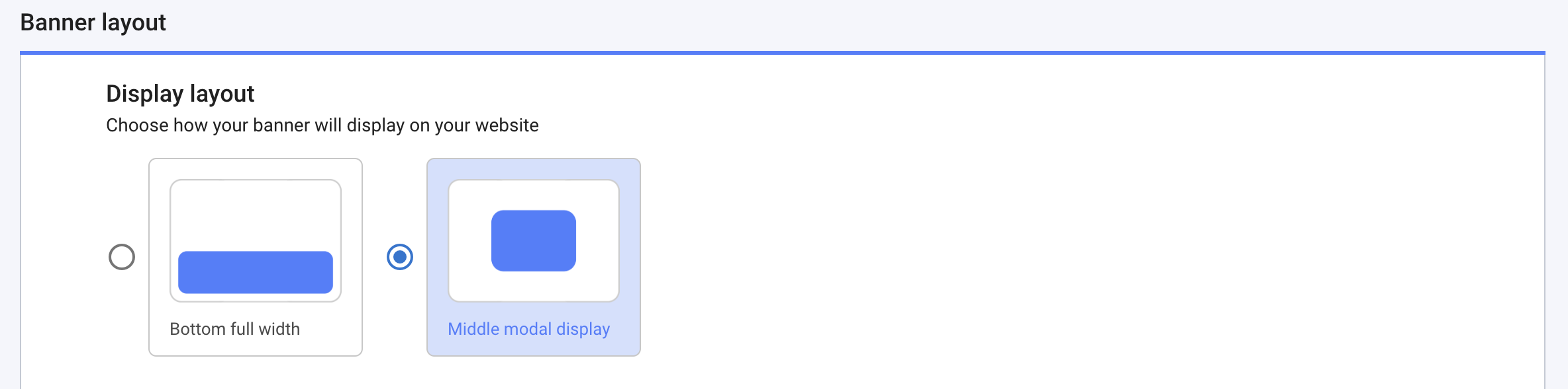 Display layout field