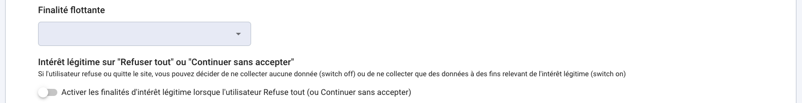 Add notice Advanced settings