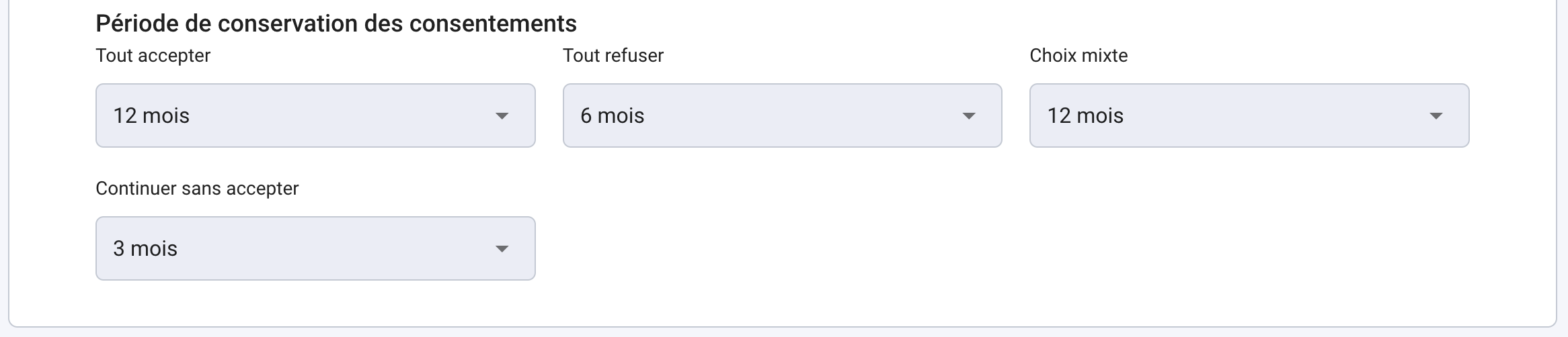 Add notice Advanced settings