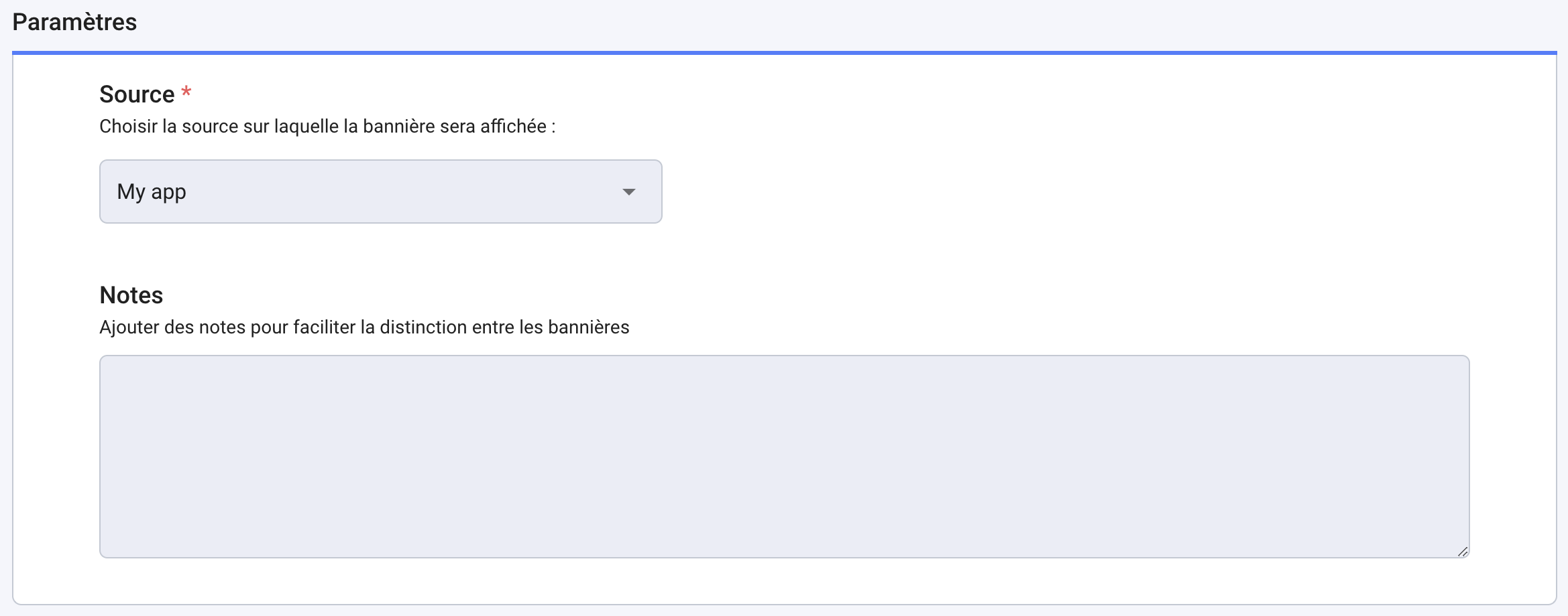 Configure a mobile notice General settings