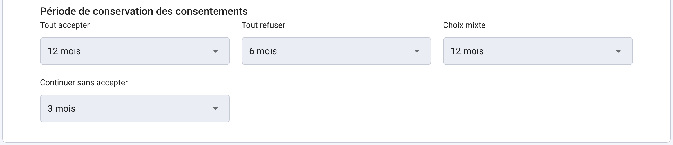 Add notice Advanced settings