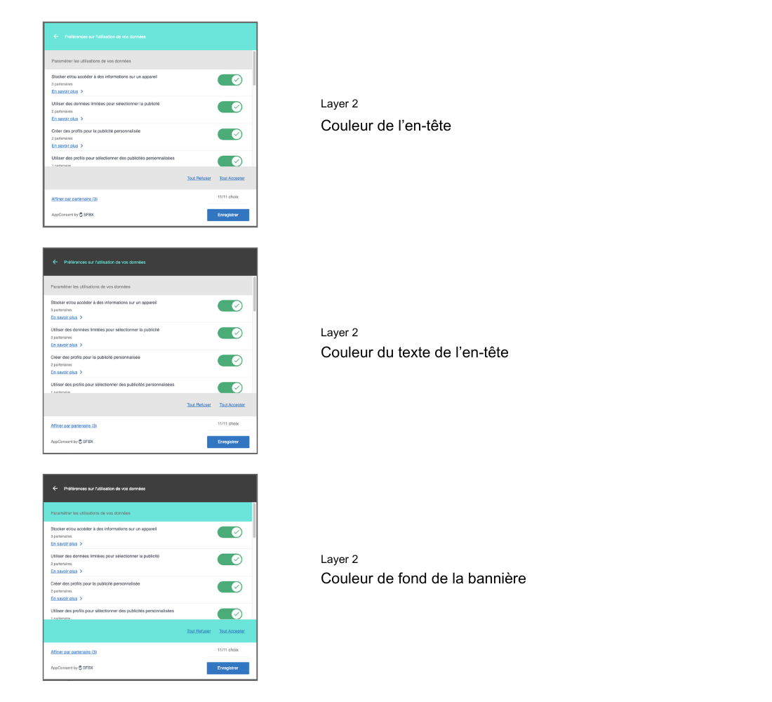 Edition header and background color
