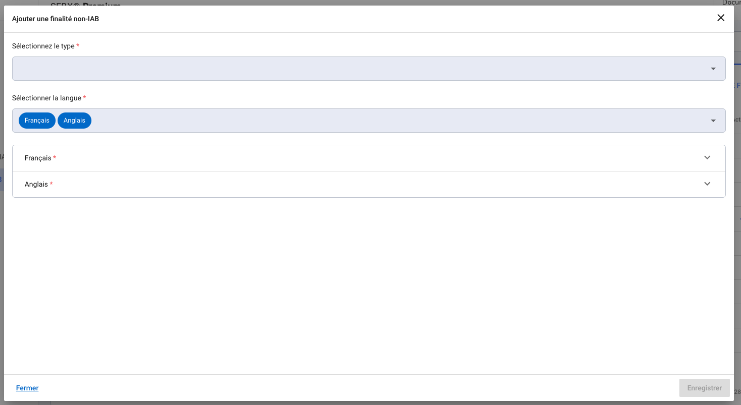 Add extra purpose form