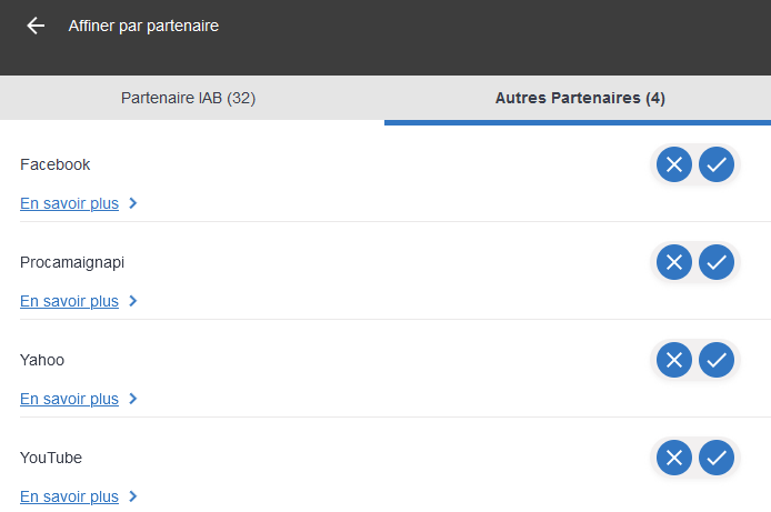 Refine by partner web notice