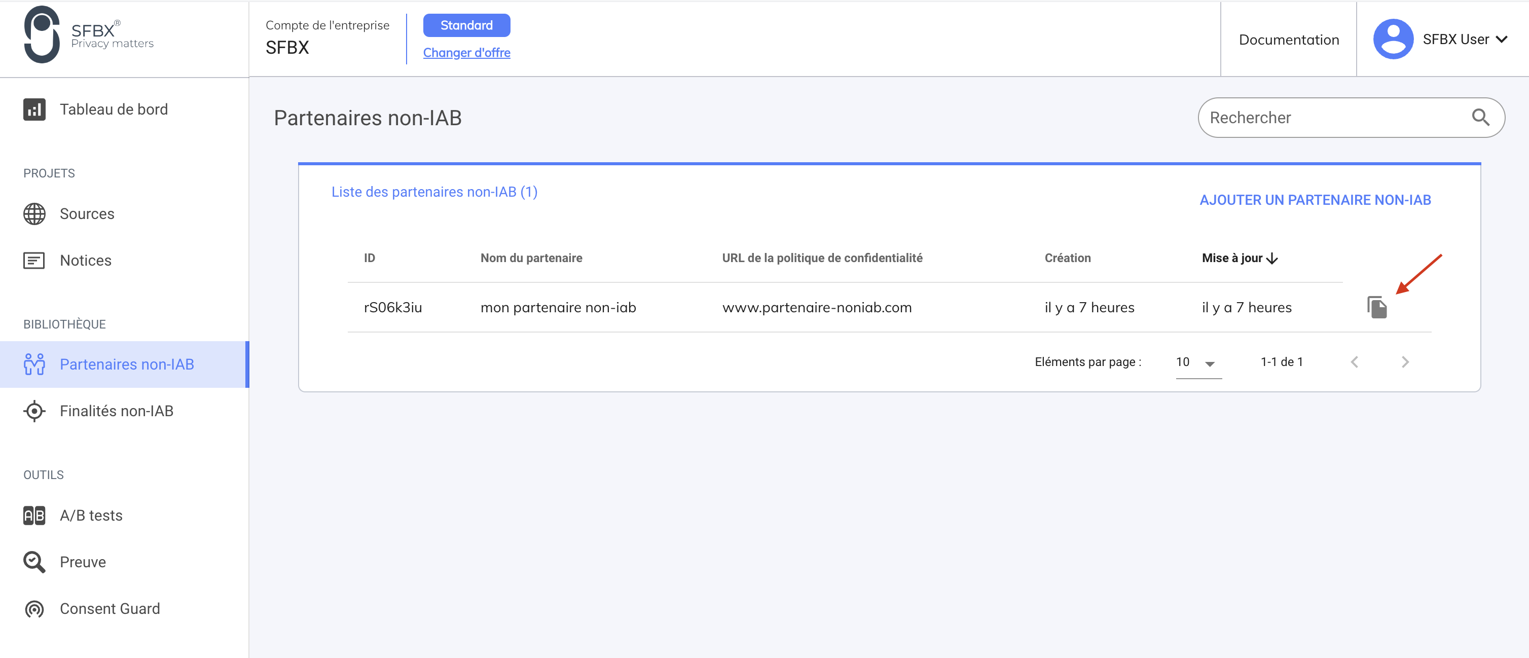 Google Tag Manager copie de l'id de l'extra vendor