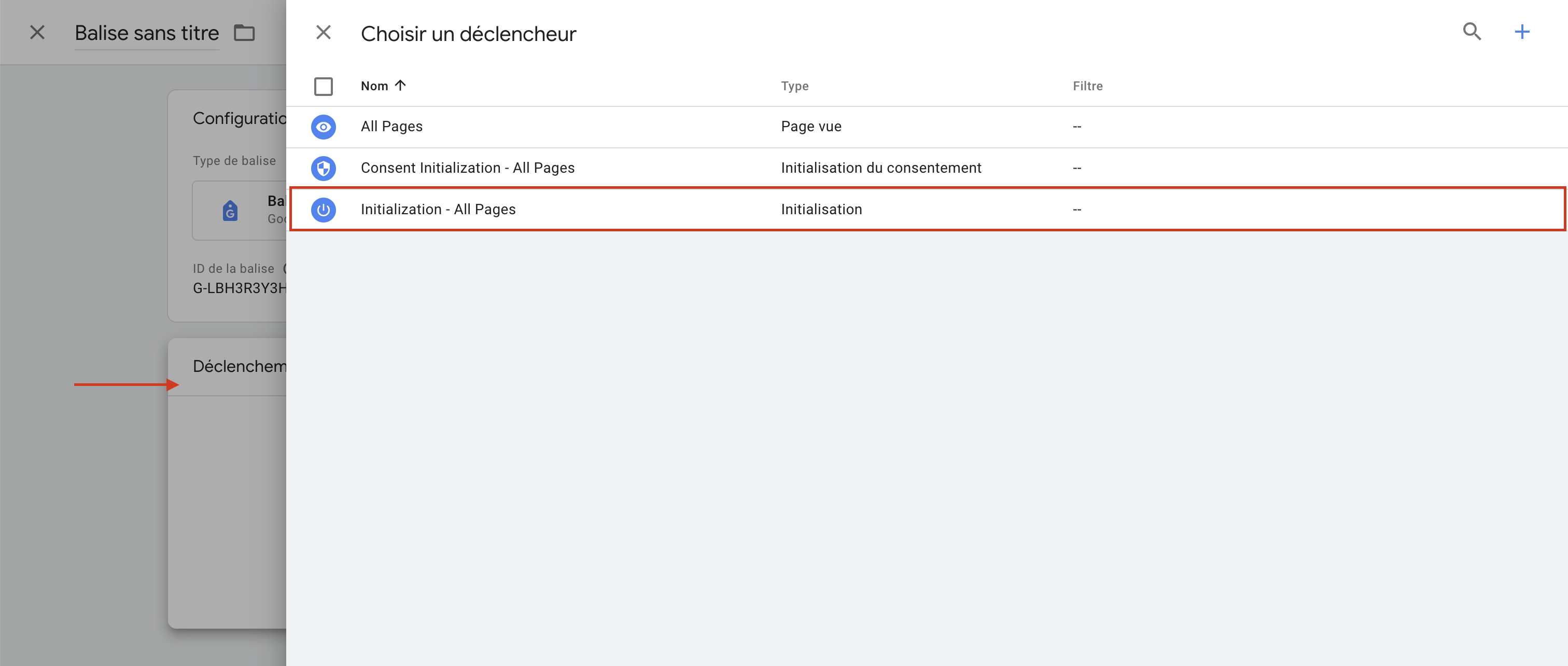 Google Analytics signals GCM dans le tag