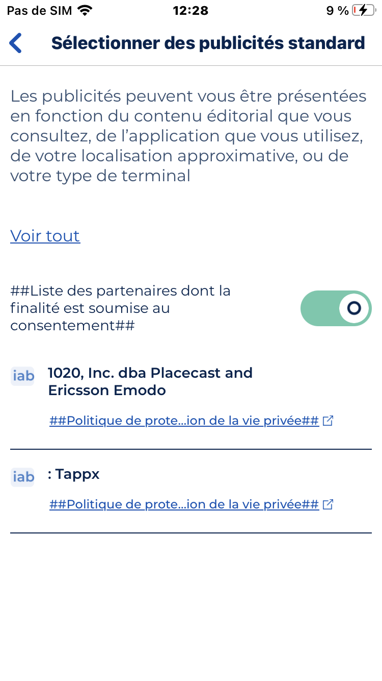 mobile notice Purpose page