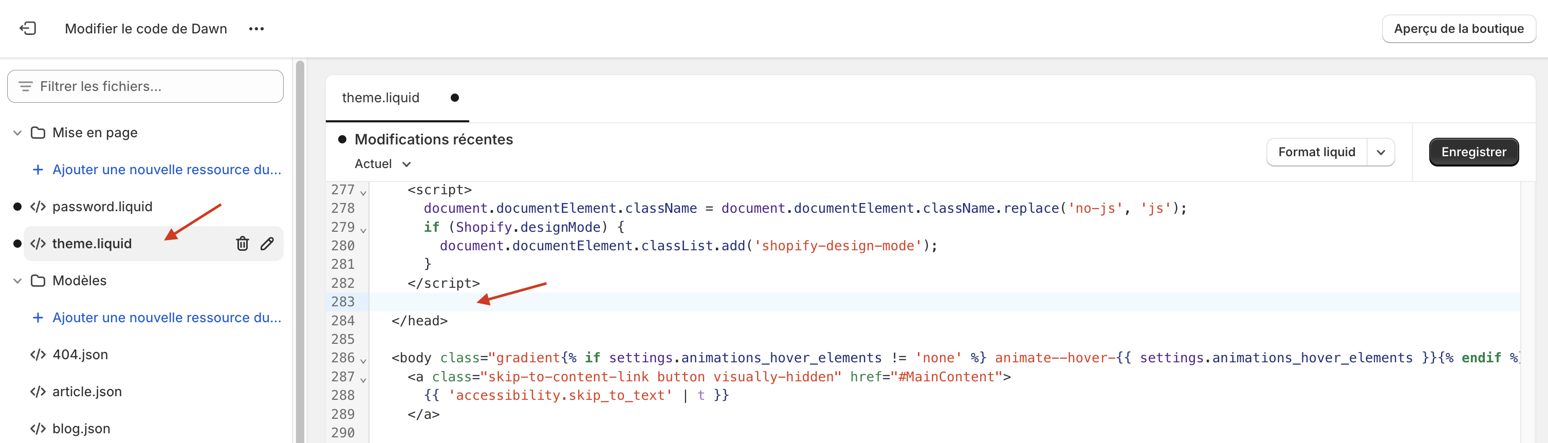 Ouverture du fichier